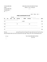PHIẾU CHUYỂN ĐƠN TỐ CÁO