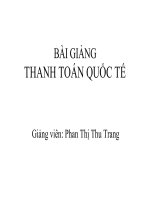 Bài giảng thanh toán quốc tế 
