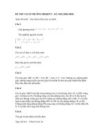 ĐỀ THI VÀO 10 TRƯỜNG ĐHKHTN – HÀ NỘI (2004-2005)