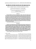 ảNH HƯởNG CủA CHế PHẩM ACTISO ĐếN Sự ĐàO THảI ENROFLOXACIN ở Gà