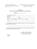 Mau thong bao yeu cau sua doi bo sung ho so dang ky kinh doanh