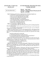 Đề thi HS giỏi Hóa 9 Tỉnh Quảng Nam 07-08