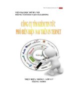 Các công cụ tìm kiếm hổ trợ người dùng