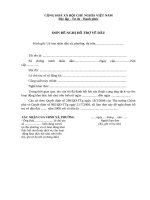 ĐƠN ĐỀ NGHỊ HỖ TRỢ VỀ DẦU