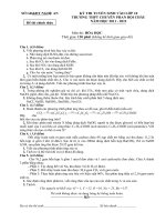 ĐỀ THI TUYỂN SINH VÀO TRƯỜNG THPT CHUYÊN PHAN BỘI CHÂU NĂM HỌC 2011-2012 MÔN HÓA HỌC 