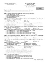 Đề thi thử ĐH 2009 - Trường THPT Nghi Lộc 1 - Nghệ An