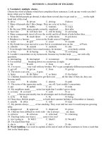 Tổng hợp multiplechoice về từ vựng