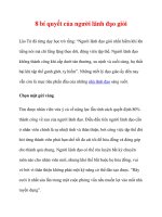 8 bí quyết của người lãnh đạo giỏi 