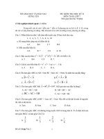 ĐỀ KIỂM TRA HỌC KỲ II MÔN TOÁN LỚP 7 SỞ GIÁO DỤC VÀ ĐÀO TẠO HƯNG YÊN