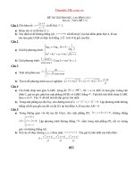 ĐỀ THI THỬ ĐẠI HỌC MÔN TOÁN ĐỀ SỐ 171