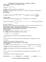 Đề, đáp án toán 12