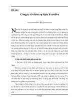 Khóa luận sinh viên dự án thành lập công ty tổ chức sự kiện event pro 