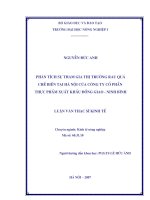 Luận văn phân tích sự tham gia thị trường rau quả chế biến tại hà nội của công ty cổ phần thực phẩm xuất khẩu đồng giao   ninh bình 