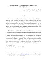 MỘT SỐ KỊCH BẢN CHO CHÍNH SÁCH THƯƠNG MẠI CỦA VIỆT NAM