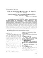Nghiên cứu trồng thử nghiệm một số giống cỏ làm thức ăn gia súc ở nam trung bộ