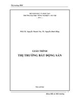 Giáo trình thị trừơng bất động sản 