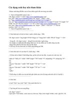 Các dạng code hay