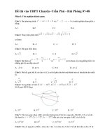 Đề thi vàolop 10 THPT Chuyên