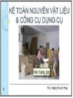 Kế toán nguyên liệu, vật liệu, công cụ dụng cụ 