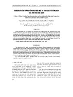 NGHIÊN CứU ảNH HƯởNG CủA WHEY ĐếN MộT Số TíNH CHấT Và CảM QUAN CủA SữA CHUA ĐậU NàNH