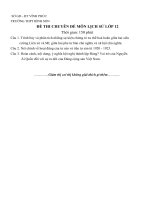 ĐỀ THI CHUYÊN đề môn LỊCH sử lớp 12 