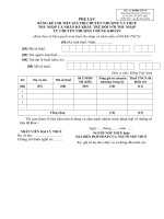 PHỤ LỤC BẢNG KÊ CHI TIẾT GIÁ TRỊ CHUYỂN NHƯỢNG VÀ THUẾ  THU NHẬP CÁ NHÂN ĐÃ KHẤU TRỪ ĐỐI VỚI THU NHẬP  TỪ CHUYỂN NHƯỢNG CHỨNG KHOÁN 