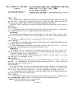 ĐỀ THI CHỌN HỌC SINH GIỎI CẤP LỚP 9 TỈNH NĂM 2011 MÔN GIÁO DỤC CÔNG DÂN – SỞ GIÁO DỤC VÀ ĐÀO TẠO LONG AN