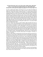 NGÀNH mía ĐƯỜNG VIỆT NAM với sự PHÁT TRIỂN NÔNG THÔN bền 