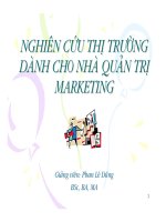 Nghiên cứu thị trường dành cho nhà quản trị marketing 