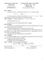 Đề tuyển sinh năm 2000 - 2001