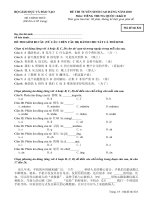 ĐỀ THI TUYỂN SINH CAO ĐẲNG NĂM 2010 Môn: TIẾNG TRUNG QUỐC; Khối D mã đề 824 