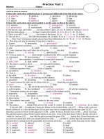 Luyen thi TN(Practice Test 1)