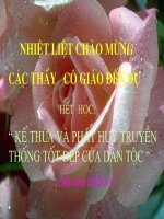 Bài 7.Kế thừa và pát huy truyền thống văn hóa dân tộc