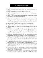 Câu hỏi tự luận môn tư tưởng hồ chí minh