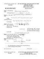 ĐỀ THI CHỌN HỌC SINH GIỎI TỈNH CẤP THPT NĂM HỌC 2012-2013 MÔN TOÁN LỚP 11 - SỞ GIÁO DỤC VÀ ĐÀO TẠO HÀ TĨNH 