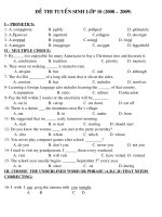 de tuyen sinh lop 10