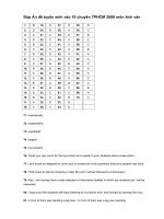 Đáp án TS vào chuyên TPHCM 2006 (Anh văn)