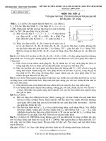 Đề và đáp án vào chuyên lý Thái Bình 2009-2010
