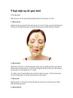 9 loại mặt nạ từ quả tươi 