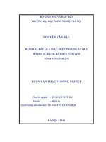 Đánh giá kết quả thực hiện phương án quy hoạch sử dụng đất đến năm 2010 tỉnh ninh thuận 
