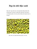 Đẹp da nhờ đậu xanh 