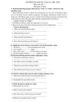 Đề thi HK I AV 7 (08-09)