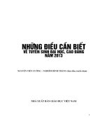 Nhưng điều cần biết năm 2013