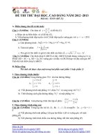 ĐỀ THI THỬ ĐẠI HỌC, CAO ĐẲNG NĂM 2012 -2013  Môn thi : TOÁN ĐỀ SỐ 21  
