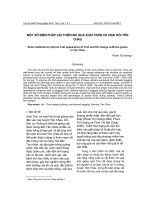 Một số biện pháp Cải thiện mã quả xoài Tròn và xoài hôi Yên Châu