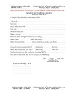 Đơn và Biên bản Tuyển Sinh Lớp 1 (09-10)