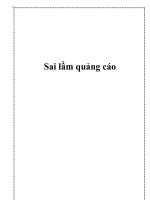 Sai lầm quảng cáo 