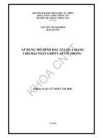 ÁP DỤNG mô HÌNH đấu GIÁ QUA MẠNG CHO bài TOÁN GHÉP cặp có TRỌNG 