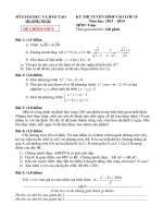ĐỀ THI TUYỂN SINH LỚP 10 THPT CHUYÊN THÁI BÌNH MÔN TOÁN NĂM HỌC 2013 - 2014