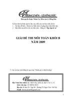 1 Giải đề thi đại học khối B môn toán 2009 